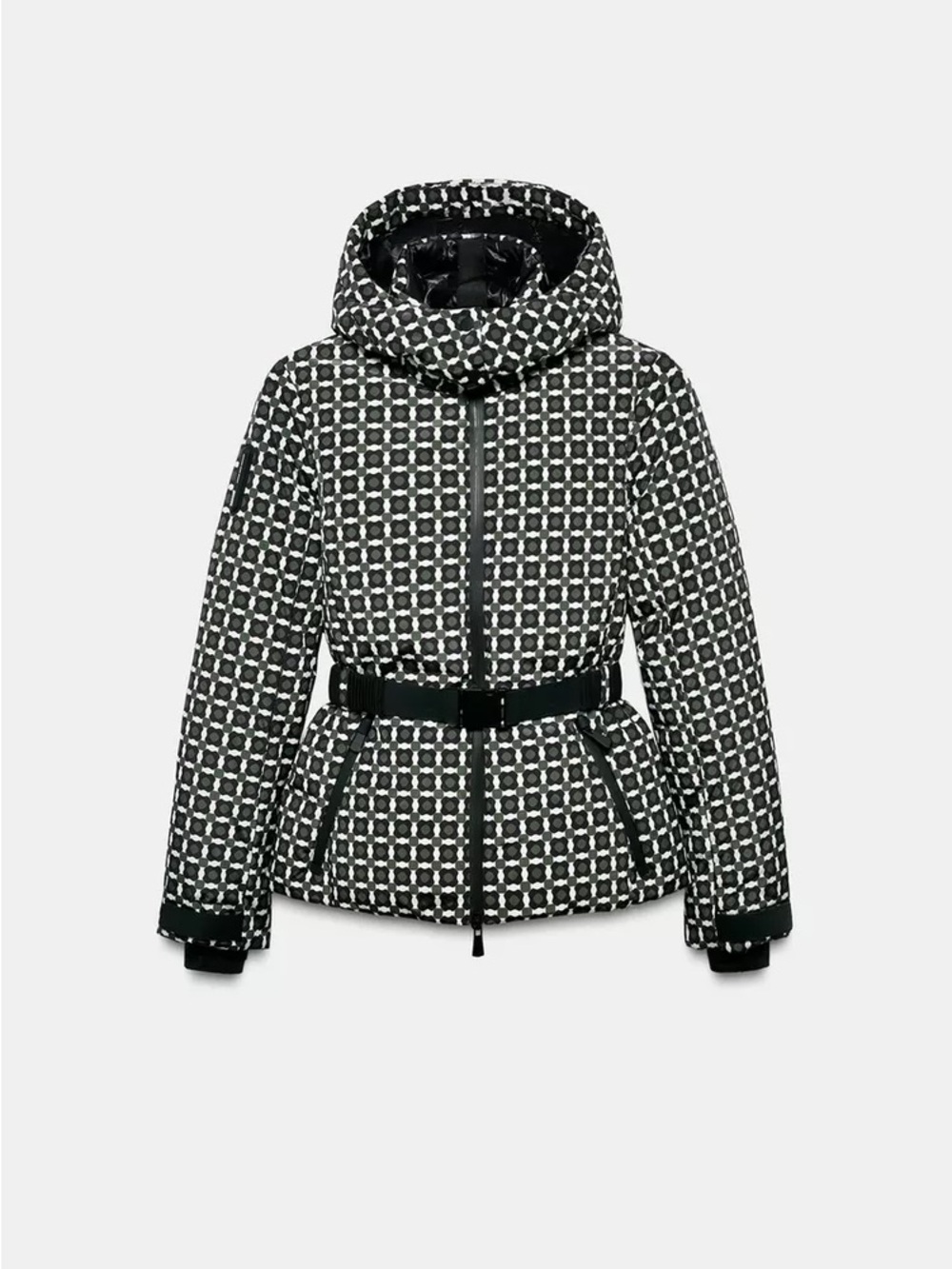 ZARA PADDED ANORAK 80% DOWN 20% FEATHER HOODIE WATER RESISTANT WINDPROOF  SKI
